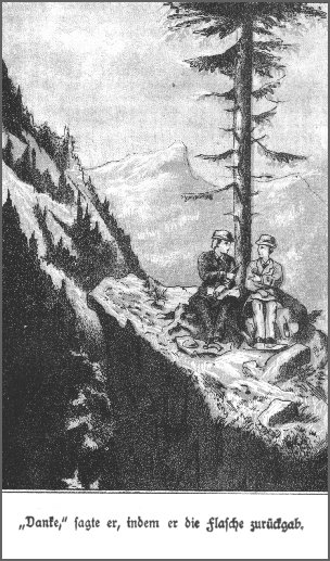 Danke, sagte er, indem er die Flasche zur&uuml;ckgab.