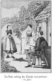 Die Frau schlug die H�nde zusammen.